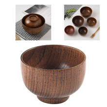 Sour Jujube Wood Soup Bowl 9.5x6.5cm Japanese Style Household Tableware
