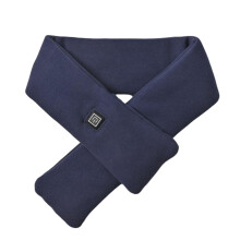 Écharpe chauffante électrique en coton unisexe, avec-Bleu marine
