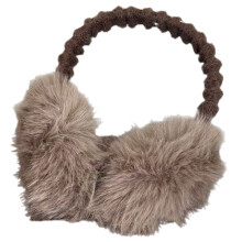 Joli cache-oreilles en peluche pour femmes et filles,-café