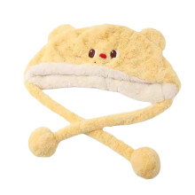 Casquettes d'ours de dessin animé en peluche épaisse,