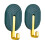 2pcs Dark Green Hooks 8.6x5.2cm High-Bearing 1