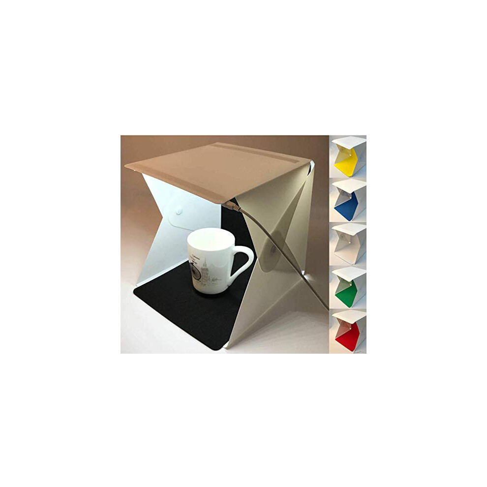Mini Photo Studio Portable Lighting Box 11.8X11.8 Inch Foldable Shooting Tent With 6 Color Backgrounds Led Lights 9365049074513
