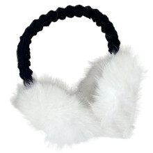 Cache-oreilles en peluche pour temps froid,-Blanc