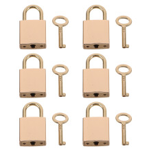 Conjunto De Mini Cadeados Dourados Com Chaves Para , Diário, Mala