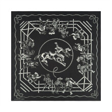 Foulard Bandana Vintage avec coton imprimé-rodéo noir 1