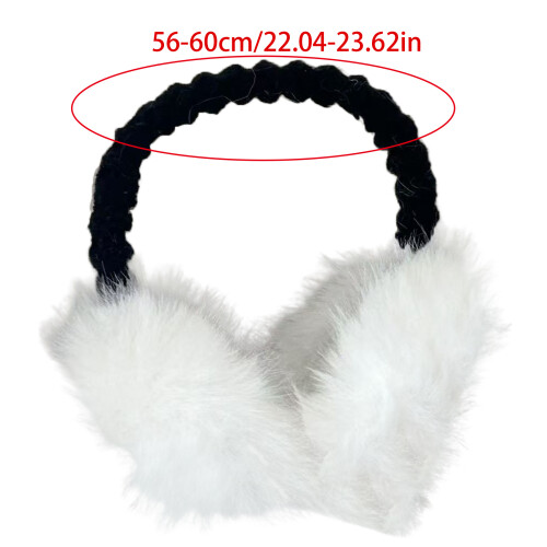 Cache-oreilles en peluche pour temps froid,-Blanc 1