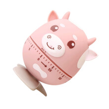 Timer Reminder of Cooking Time Mechanical Alarm Clock Countdown Clock Children's Learning Clock ABS Pink