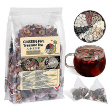 Ginseng Five Treasures Tea Kidney Tonifying Tea Chinese Herbal Tea Making Natural Organic Male and Female Kidneyand Detoxifying Tea Precious 2025