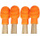 4Piece Drum Stick Exercise Tips Set, Drum Mute Switch, Silicone Drum Damper, Orange 3