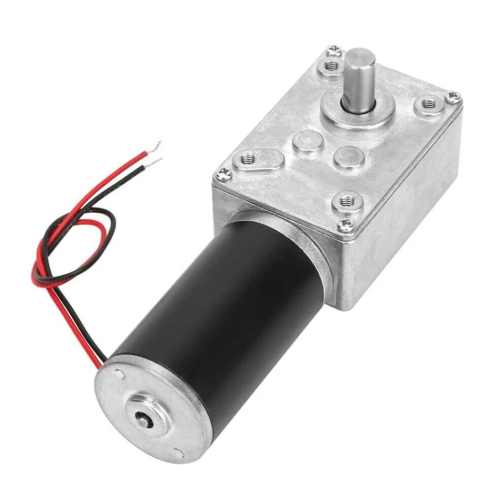 12V Dc Worm Gear Motor 470Rpm Torque Adjustable Speed Selflocking Double Shaft 9365049075268