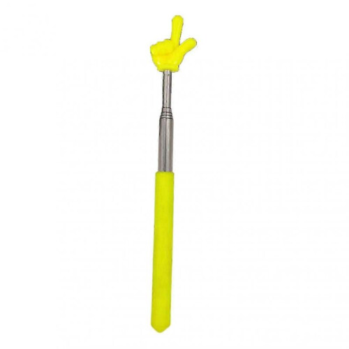 (Yellow) Finger Pointer Stick Professional Telescopic Teachers Pointer Long-lasting Handheld Pointer Stick for Classroom KAESI