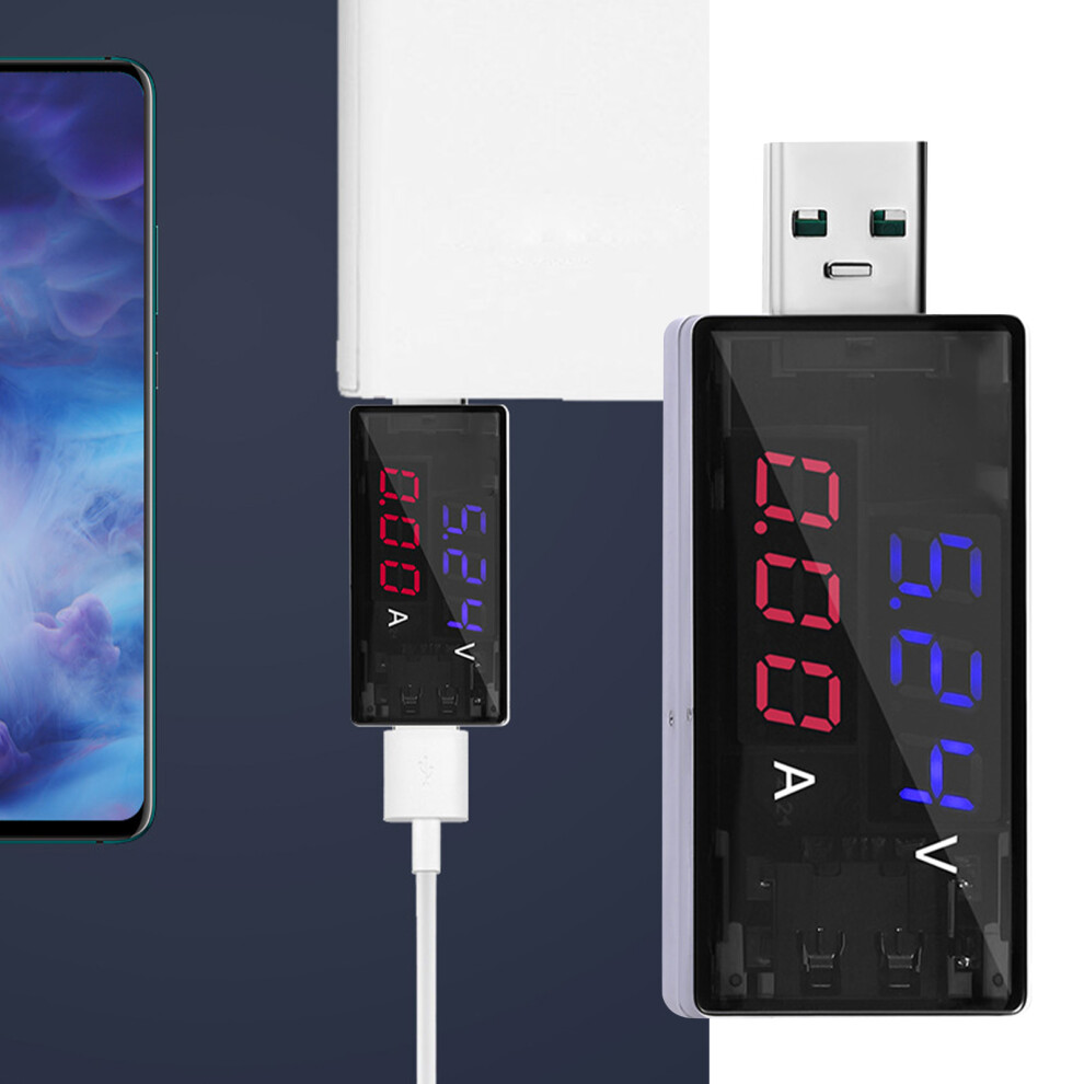 Usb Power Tester Kws-11Va 2-In-1 Voltage Ammeter, Color Screen, 4Â30V 0Â6.5A 4921368857845
