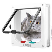 Cat Flap, Dog Flap, Thin Cat Door for Windows, Pet Doors, Safety Pet Door with 4Way Lock