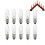 (14pcs) 5/14x Candle Arch Bulb Christmas Bridge Replacement 3W 34V Spare E10 Screw Light 1