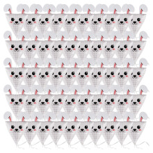 Boîtes de friandises de pâques pour lapin, 50 pièces,-Blanc
