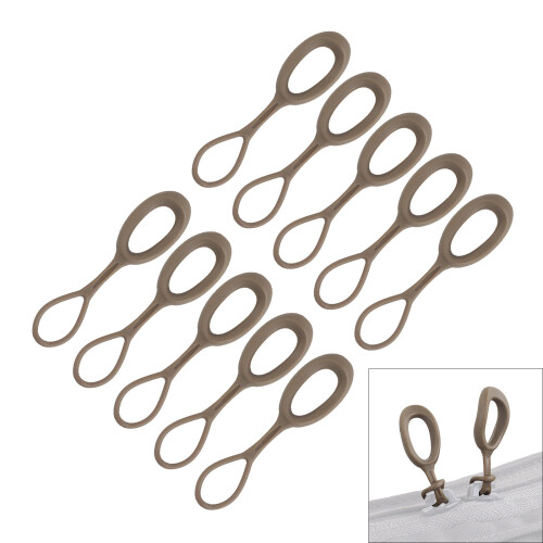 10 Pcs/Set Tactical Zippers Puller Easy to Install-mud color 1
