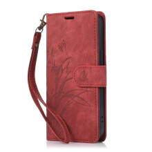 Leather Wallet Case with Butterfly Design, Kickstand, Card Slots, Shockproof for Samsung Galaxy A12 M12