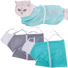 Cat Nail Care, Cat Claw Care, Cat Bath Bag, Cat Bathing Bag, 2 Pieces Cat Shower Net Bag, Cat Care Bag, AntiBiting AntiScratch Retention Bag