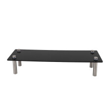 Étagère surélevée en acrylique, étagère surélevée noire à 2 niveaux en acrylique, présentoirs en acrylique transparent, robustes et
