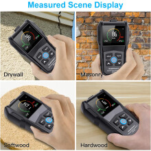 Moisture Meter For Wood & Drywall, Pin Type Moisture Detector With Backlit Lcd Display, Water Leak Detector