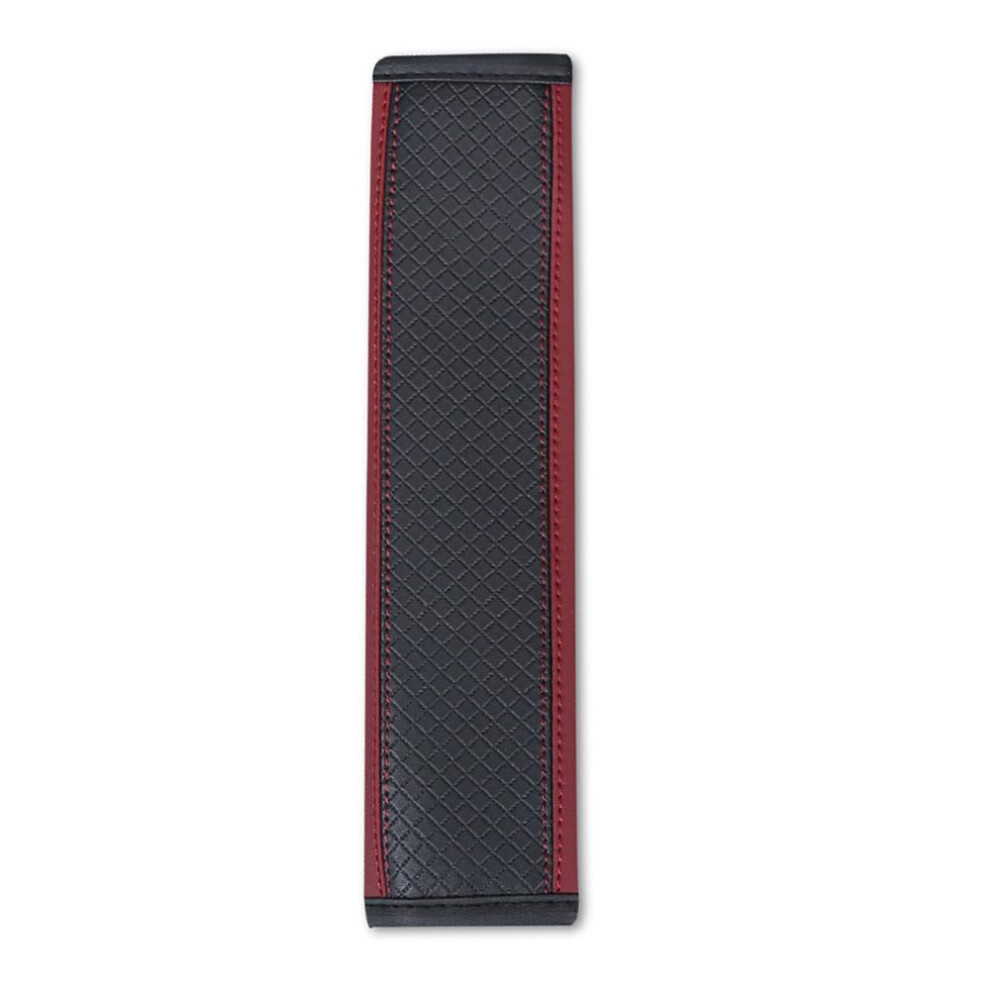 Car Seat Belt Protector Universal Faux Leather Shoulder Pad For Comfortable Driving Â Wine Red 9365049076234