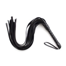 45cm Leather Flogger Whip Adult Spanking Toy for BDSM Play Training Stage Acts Cosplay Black Color