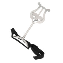 1 Piece Euphonium Music Stand, Portable and Stable for Musicians, Silver, Suitable for Sheet Music, Notebooks, and More, Marching Bands