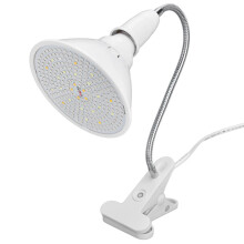 (As show, One size) 290LED Grow Light Red Blue Warm White Spectrum 360 Rotating Plant Growing Lamp with Clip 110?240V
