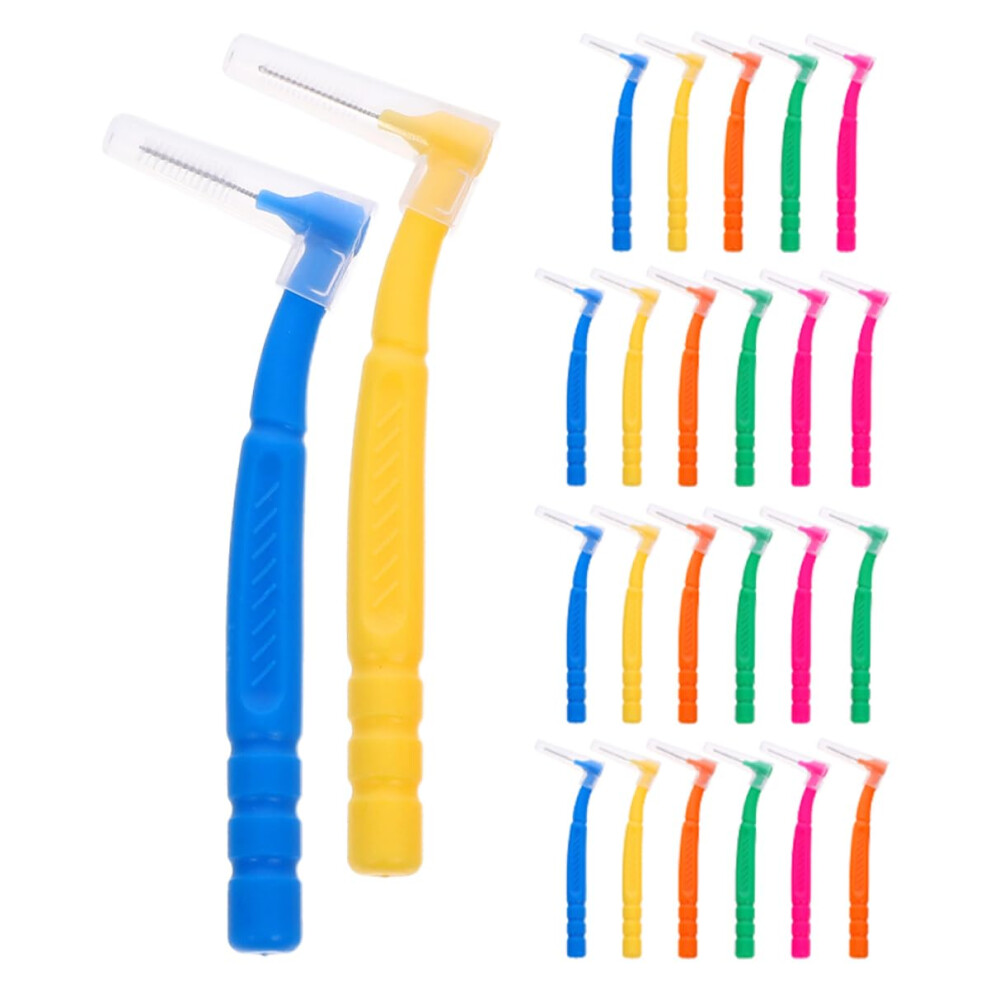 Pack of 30 Interdental Brushes with Soft Toothbrush for Daily Teeth Cleaning