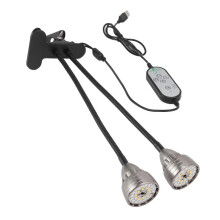 (As show, One size) LED Plant Grow Lights Double Head Succulents Grow Fill Light USB Powered Growing Lamp with Clip
