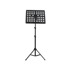 Foldable music stand for sheet music, tripod, lightweight, retractable metal stand