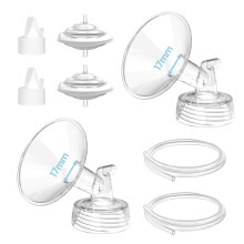 Breast Pump Accessories 17mm Flange Set for Spectra S1 S2 9 Plus Synergy Gold with Tubing and Valves