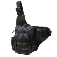 Tackle Storage Bags Waterproof Fishing Shoulder Bag For Outdoor Sports Crossbody Chest Backpack Travel Camping Black