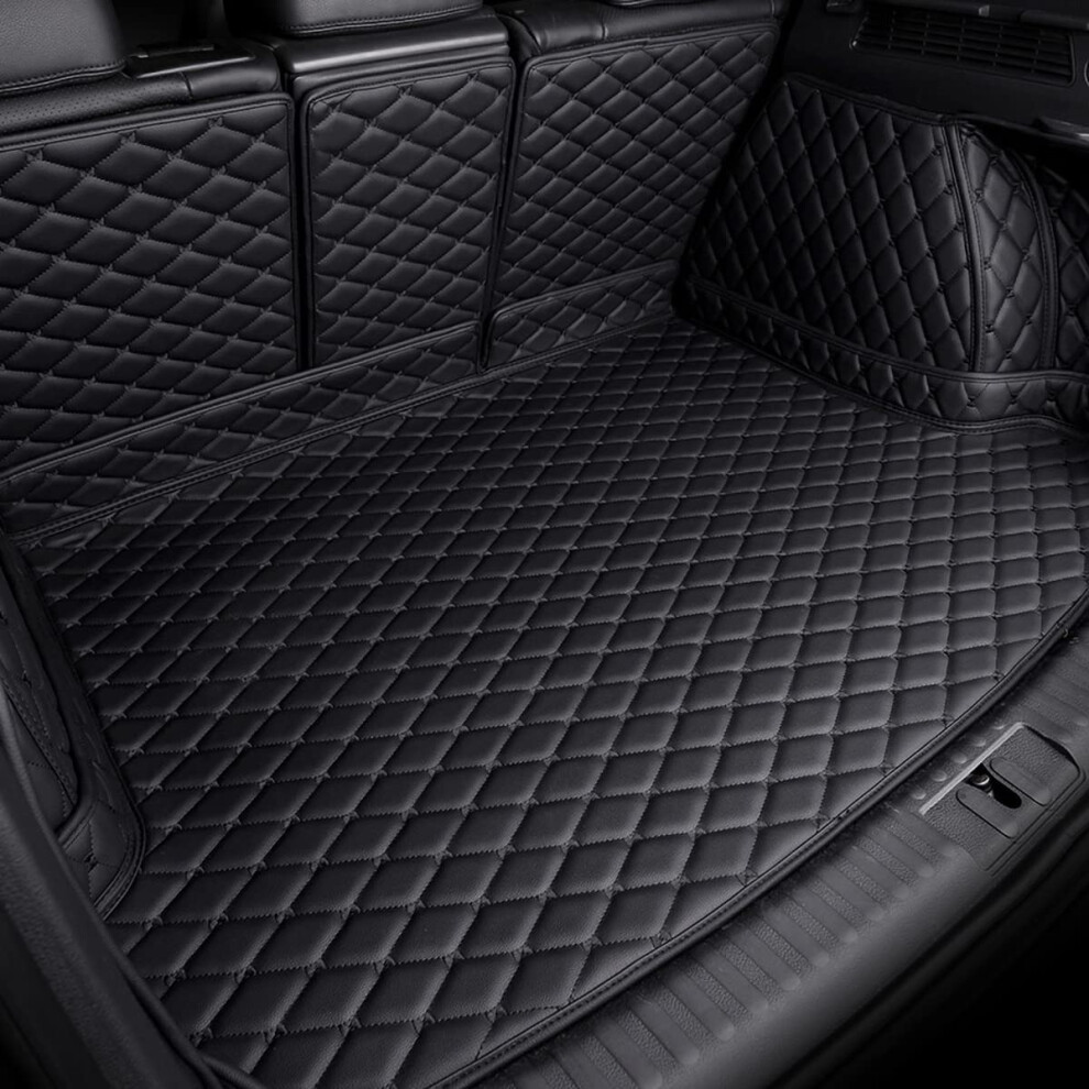 Boot Liner For Kia Sportage 20182023 Allblack Leather Trunk Mat Waterproof Full Coverage Protection 9365049077491