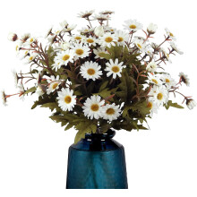 Margherite artificiali in tessuto di seta, fiori realistici che non richiedono manutenzione per decorazioni interne ed esterne, bouquet di margherite