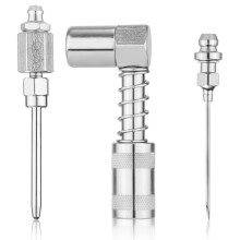 Grease Injectors Tool 90Degree Needle Nozzle Set With Protective Covers For Mechanical Fittings Workshop Use