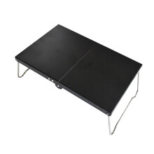 Camping Portable Foldable Table Ultralight Outdoor Mini Coffee Table For Hiking And Picnic Small Black