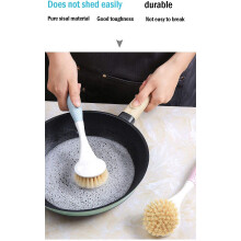 Kit de cepillos de cocina eficientes, con mango de bambú, cerdas de nailon duraderas y diseño ecológico para las necesidades diarias de la cocina.