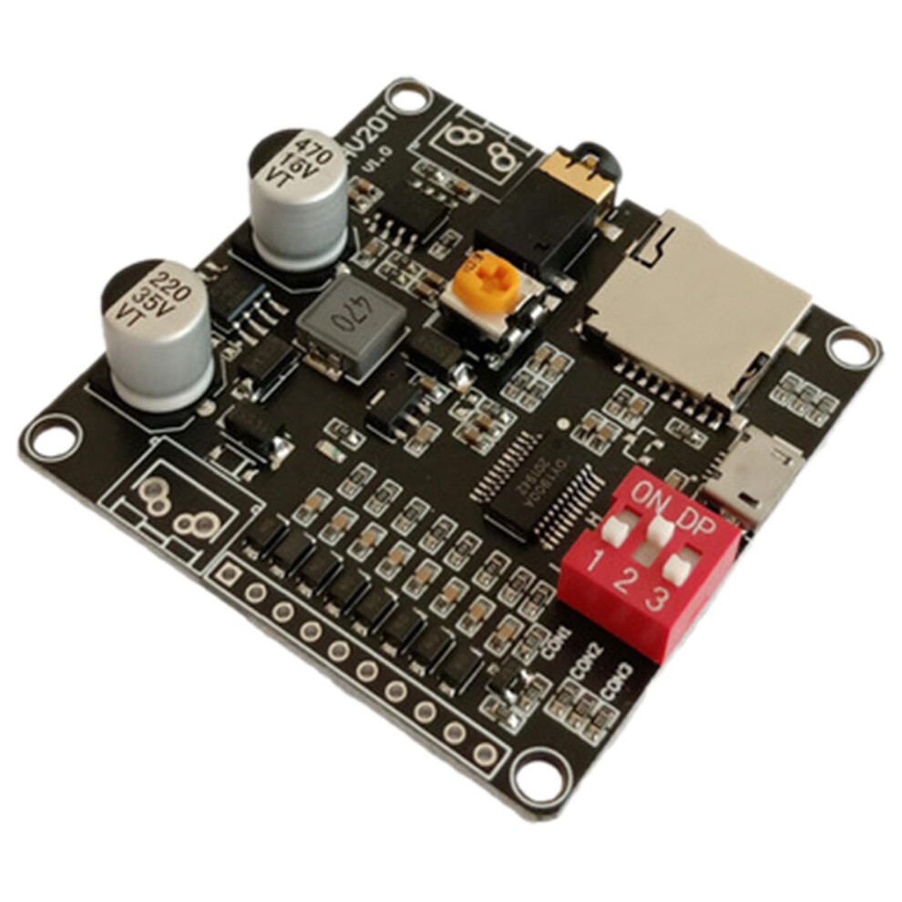 20W Voice Playback Module Mp3 Audio Player Board 635V Usb Download For Broadcast And Robotics 9365049077941