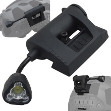Airsoft Paintball Helmet Signal Light IR Red Green White 4In1 LED Light, FAST/SF/OpsCore Arc Rail Compatible, Black