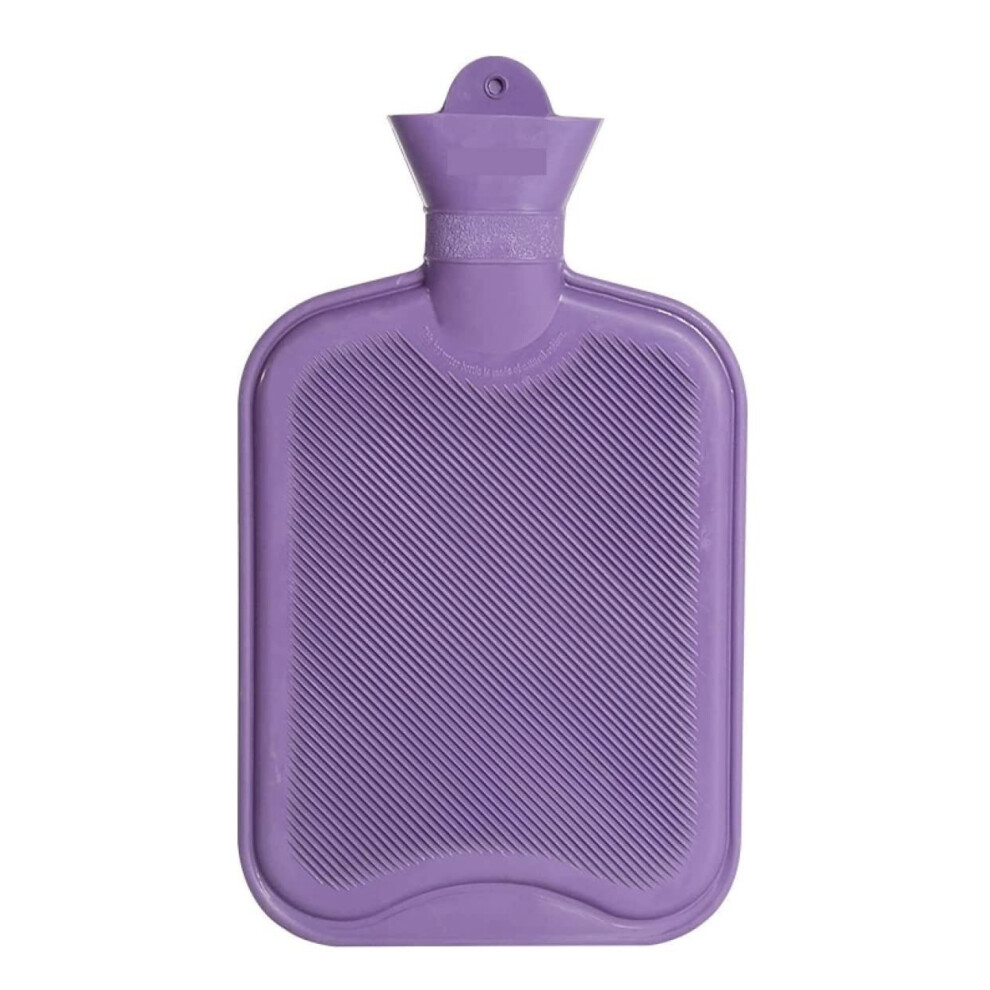 Hot water bottle Soft Rubber Water Thickening Hand warmer Plush Purple 1800 ml