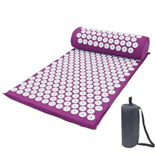 Acupressure Mat Pillow Set for Back, Neck Pain Relief, Relaxing, Purple