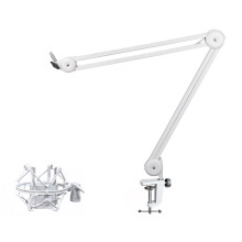 Microphone Boom Arm Desktop Mount Stand-39W white metal fram