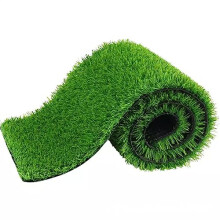 Artificial Grass Turf Rug, Realistic Density Fake Grass Carpet for Indoor Outdoor, Cuttable with Drainage Holes, 3cm Thick Green