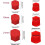 Wheel Nut Covers 19mm Hexagonal Red 20Pack DustProof Auto Hub Screw Protector 4