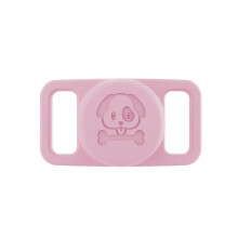 F8U9 Silicone LossProtection Cover, suitable for Apple AirTag, waterproof, prevents pet loss, 1 piece rose.