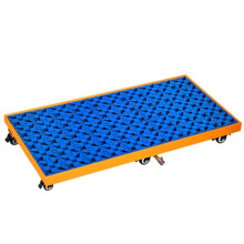 Modular Spill Containment Platform 125x65x15 Stackable Tray for Paint Buckets and Oil Drums, HeavyDuty Leak Prevention
