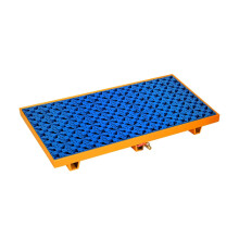 Yellow Spill Containment Tray With Drainage Heavy Duty Metal Platform For Garage Warehouse Washing Machine And Oil Drum