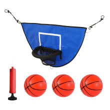 Trampolines Basketballs Set Breakaway Rims Safe Dunking Pumps Included Indoor Outdoor Use Blue