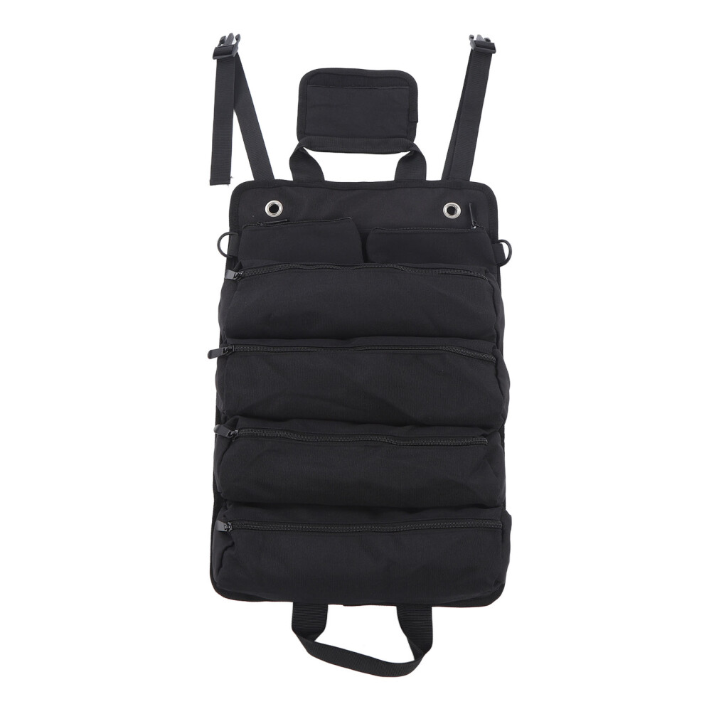 Roll-Up Tool Organizer Wrench Roll Canvas Tool Bag Zipper Tool Pockets Hanging Tool Zipper Carrier Tote Multi-Purpose Tool Bag Rip-Resistant Oxford 9464372412204